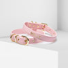 Luxe Light Pink - Premium Personalised Pet Collar (Gold)