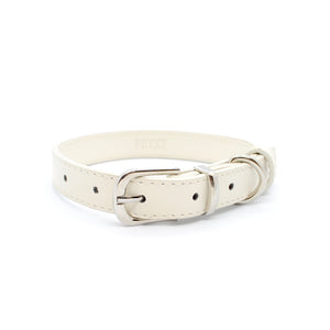 Beige - Personalised Pet Collar (Silver)