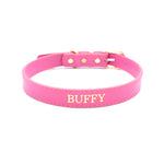Pink - Personalised Pet Collar (Gold)