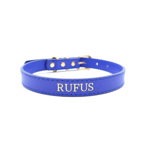 Blue - Personalised Pet Collar (Gold)