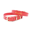 Red - Personalised Pet Collar (Gold)
